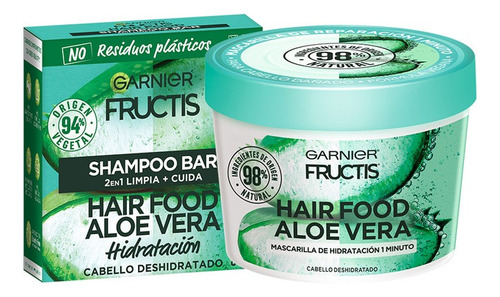  Kit Garnier Fructis Air Food Aloe Vera Shampoo + Mascarilla