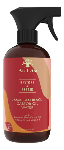 As I Am Agua De Aceite De Ricino Negro Jamaicano (paquete De