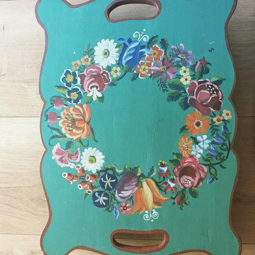 Imagen 2 de 5 de Bandejas Madera Pintadas A Mano