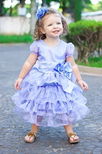 vestido infantil princesa Sofia lilás