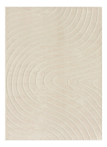 Luxe Weavers Alfombra Moderna Geometrica Ondulada Crema 2x3