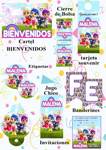 Candy Bar Kit Imprimible Cumpleaños Papillon Sherifflabrador
