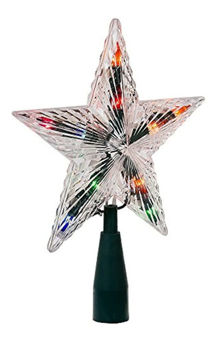 Kurt Adler Multicolores Crystal Star Arbol Topper Para Arbol