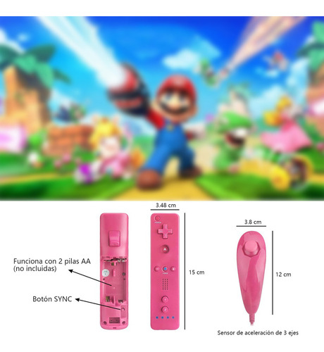 Mote Nunchuk Control Joystick 2 En 1 Mando Para Wii / Wii U