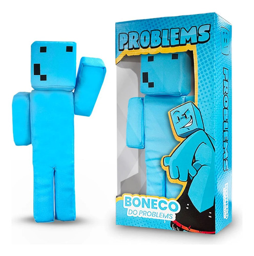 Boneco Problems Minecraft Streamers 35 Cm Jogo Espuma