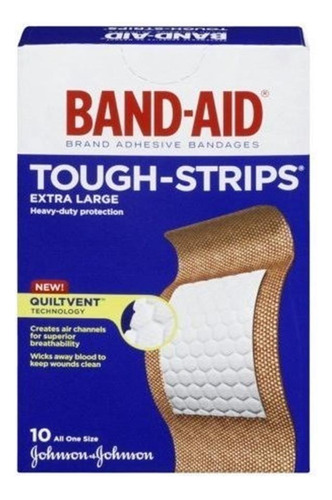 Band-aid Tough-strips Bandages, Extra Large 10 Ea Pack De 3.