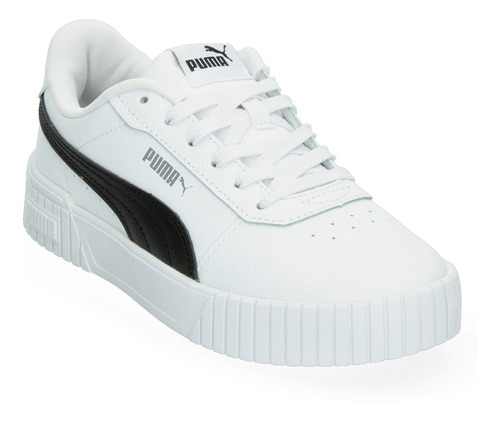 Tenis Dama Puma Carina 2.0 Blanco Casual Básico Cintas Ajustables Cómodo Para Mujer