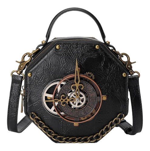 Bolso Cruzado Steampunk Con Cadena De Reloj, Bolso De Mano,