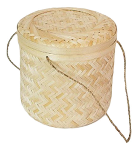 Cesta De Embalaje De Regalo Cesta De Bambú Con 23cmx23cm