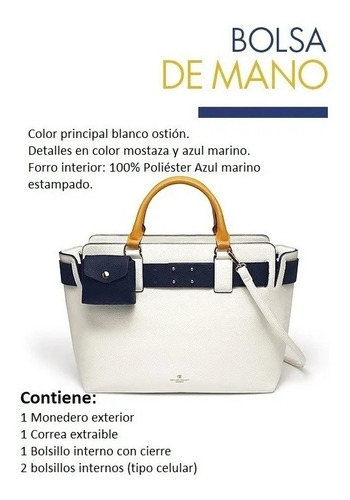Imagen 2 de 3 de Bolsa Blanca Oriflame 100% Original