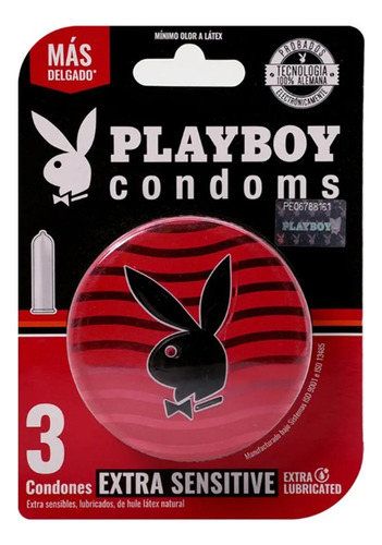 Playboy Condones Extra Sensitive 3 Piezas