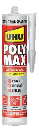 Pegamento UHU polymax cristal express