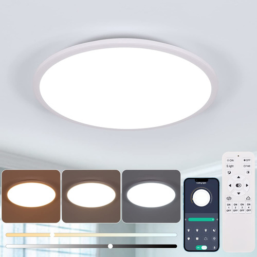 Biract Lampara Techo Led Regulable 2.4 G Control Remoto 57 W