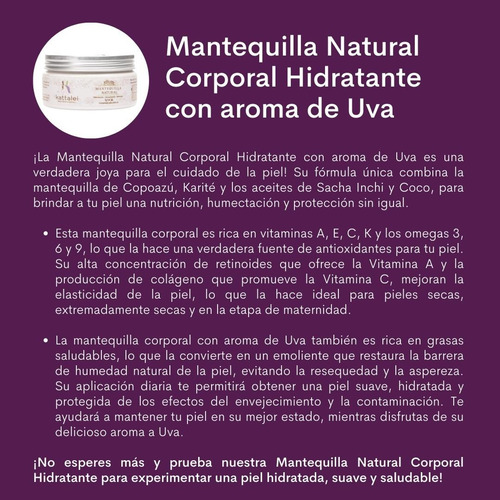 Imagen 2 de 2 de Mantequilla Corporal Uva - g a $400