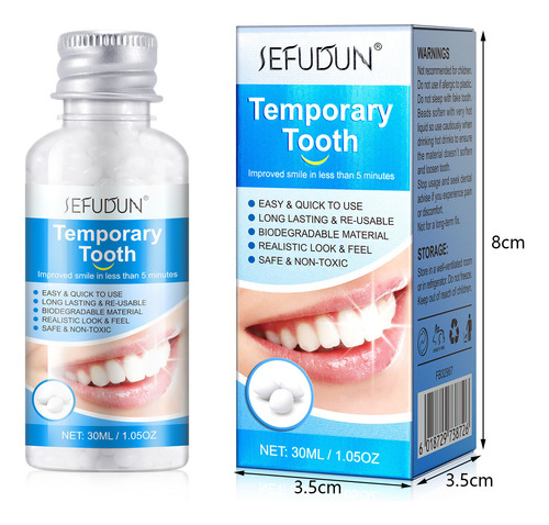 Una Dentadura Sólida Para Empaste Temporal Con Partículas De