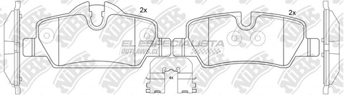 Pastillas De Freno Mini Cooper D 1.5 2014 Nibk Trasera