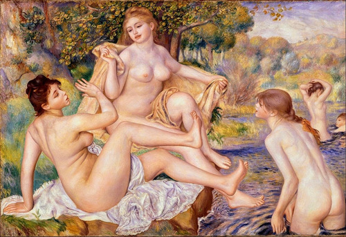 Cuadro Las Grandes Bañistas Y Otras Obras Renoir 60x90 