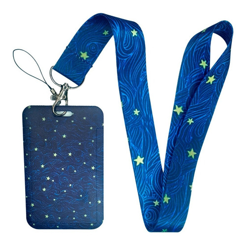 Imagen 1 de 1 de Portacredencial + Lanyard Estrellas