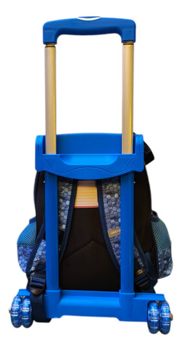 Mochila Kinder Con Carro Justice League Batman 3d Urbania Azul Impresión