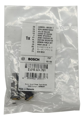 Escova Carvão Para Lixadeira Bosch Gss140a 2610924701 (220v)