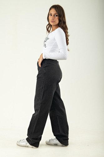 Pantalon Mom Pinzado Rigido Byh