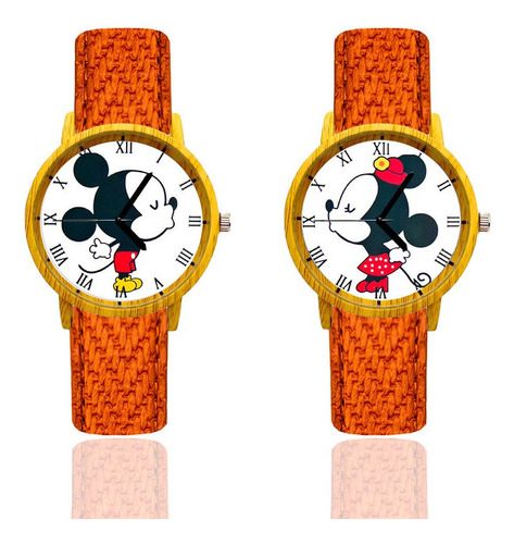 Reloj Pareja Mickey Y Minnie + Estuche Dayoshop