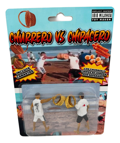 Pelea Chipacero Vs Churrero Playa Figura Muñeco Coleccion
