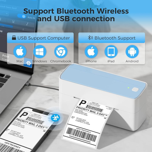 Impresora De Etiquetas Térmicas Bluetooth - Impresora Inalám