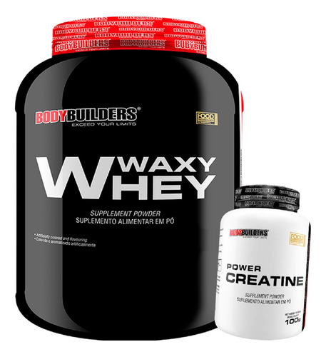 Waxy Whey Protein 2kg + Cretaina - Bodybuilders Sabor Morango