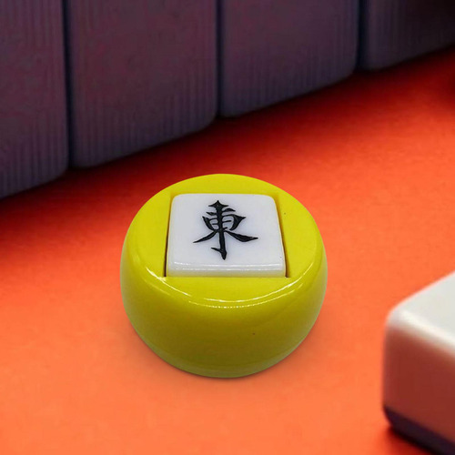 6 Dados Chinos De Mahjong, Dados Poliédricos, , Amarillo