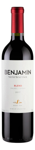 Vinho Malbec, Syrah Benjamin Nieto Senetiner Blend 2017 adega Bodegas Nieto Senetiner 750 ml em um estojo de vidro