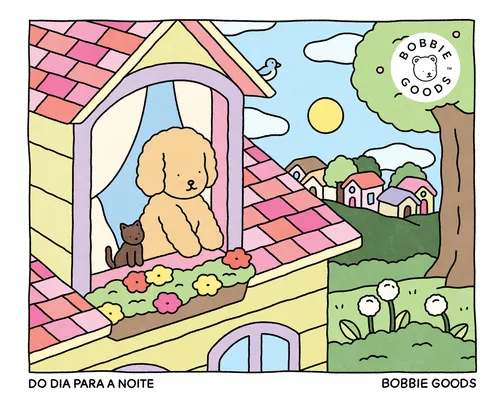 Livro Bobbie Goods Original | Do Dia Para A Noite (day To Night) Livro De Colorir Com Selo Autenticidade Bobbie Goods