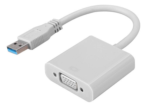 Adaptador Mini Usb Vga 125 Convertidor Cable 3.0 Para Blanco