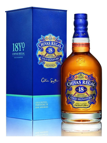 Whisky Chivas Regal 18 Años 750ml. Gold Signature Estuche