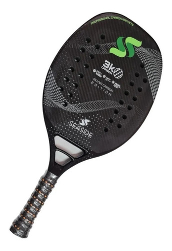 Raquete Beach Tennis Seaside Full Carbon 3k Silver Carbon Ed