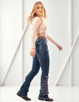 Comprar Calça Feminina  Moda Country Cruz Azul Bordada West Tuff
