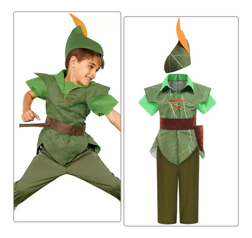 Halloween/navidad Elfo Verde Peter Pan Peter Pan Show Ropa