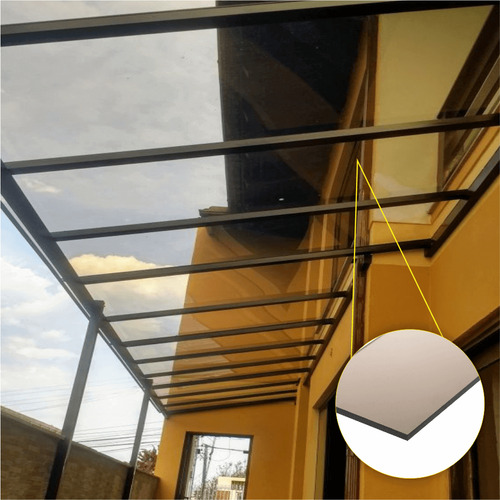 Chapa De Policarbonato Compacto Bronze 4mm - 2,00m X 3,00m -