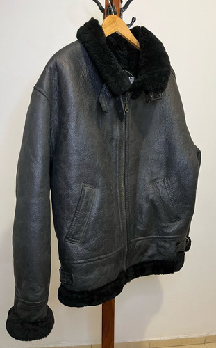 Campera Cuero Con Cordero Para Hombre (Usado)