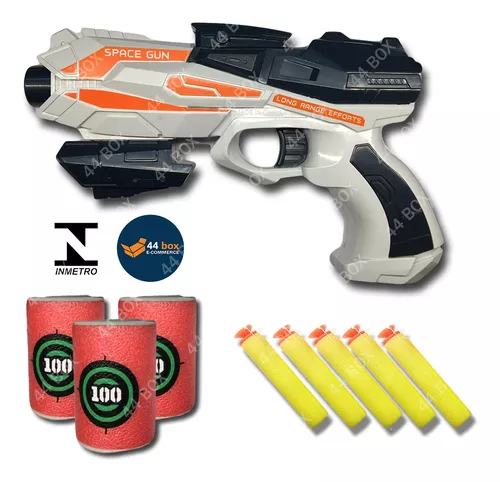 Kit 2 Arma Pistola Tipo Nerf Soft Bullet Guns Com 12 Dardos + Alvo Brinquedo  Infantil - Chic Outlet - Economize com estilo!