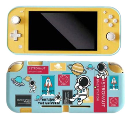 Carcasa Compatible Nintendo Switch Lite Astronautas Celeste 