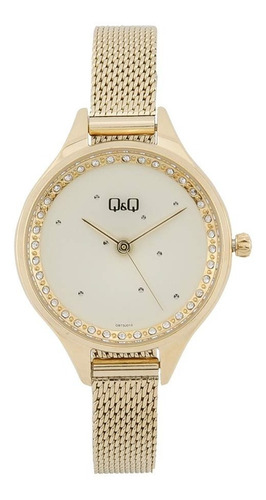 Reloj Q&q Qb73j002y Mujer Oro Rosado Original