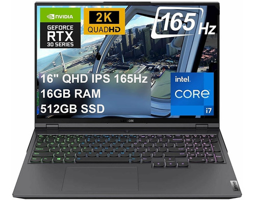 Imagen 1 de 8 de Lenovo Legion 5 Pro Gamer 16 I7 11800 Rtx 3050 16gb 512ssd