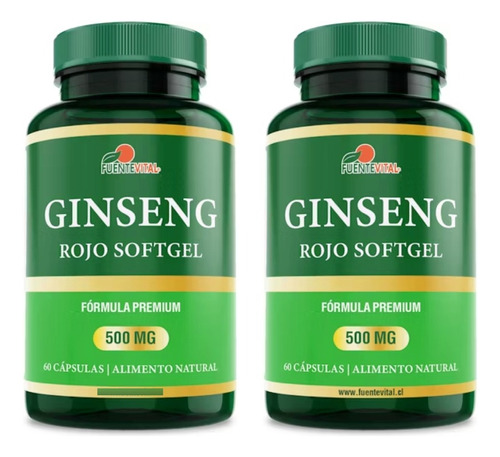  2 Ginseng Rojo Coreano Capsula Softgel 2 Meses