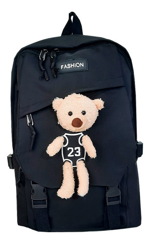 Mochila Bolsa Feminina Escolar Bear Fofa Kawaii Impermeável