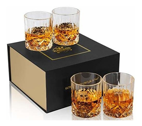 Vasos De Whisky De Estilo Antiguo Con Caja De Lujo