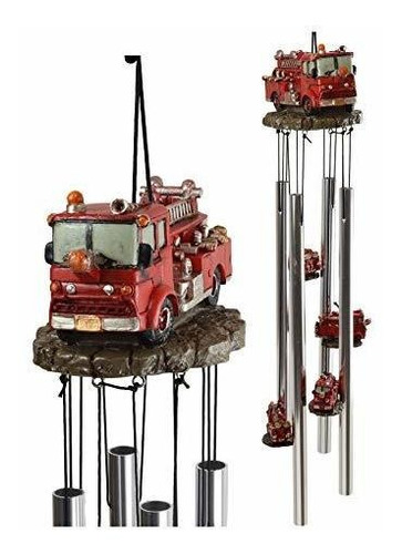 Campanilla De Viento - Ebros Gift Decorative Red Fire Engine