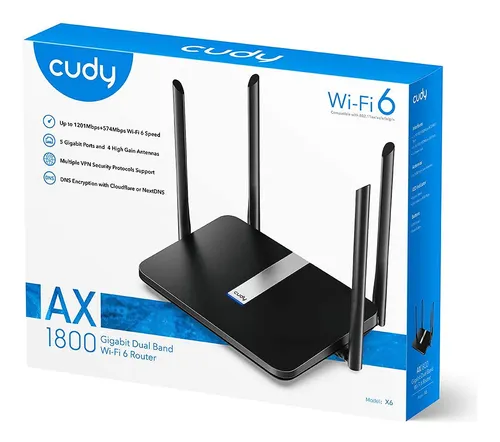 Cudy Enrutador De Malla Wifi 6 Ax De Mbps, Ax 2.4g