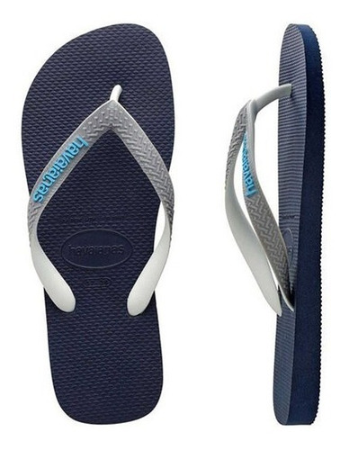 Chinelo Havaianas Infantil Menino Azul Cinza 25-26 Oferta