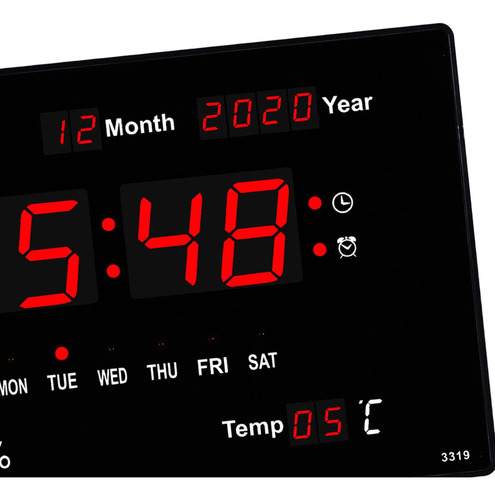 Li Relógio De Parede Eletrônico Com Display De Tempo